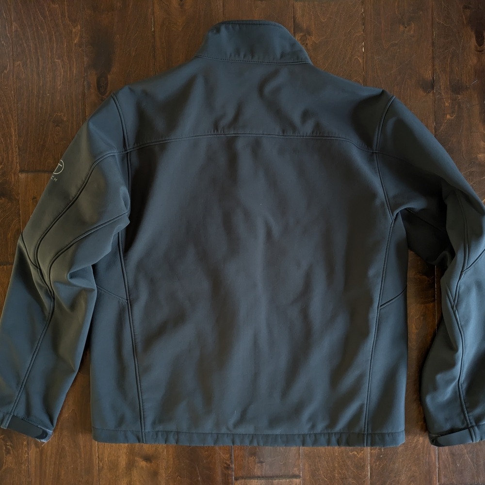 Tech By Tumi Softshell Zip Jacket Men's Large Gray‎ Pockets Fleece Lined - Picture 3 of 7
